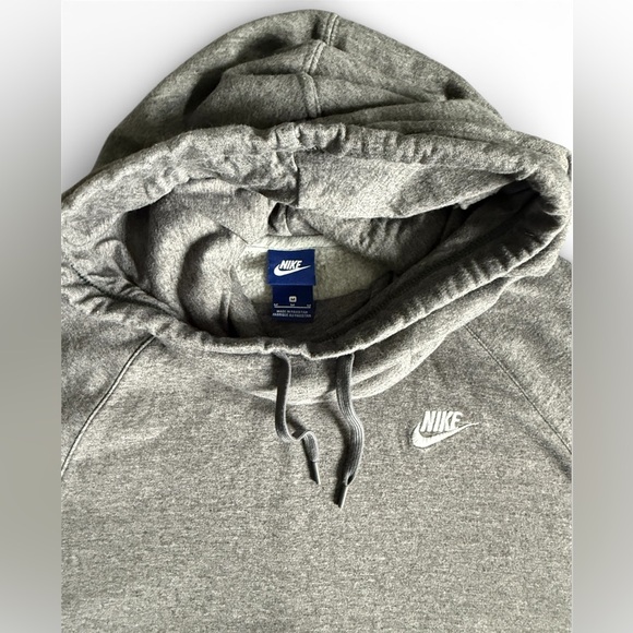 Nike Oversized Hooded Poncho Sweatshirt Fleece Lined Charcoal Gray M - Picture 5 of 6